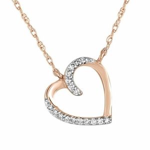 10K Diamond Accent Heart Pendant